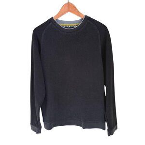 Ted Baker Mens Black Ribbed Knit Crewneck Sweater Size 4